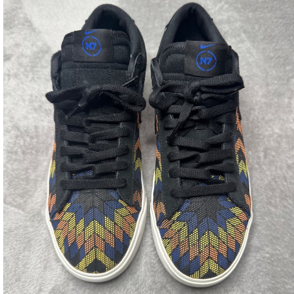 Nike Blazer Low N7 Shoes Mens 10 Tribal Pattern Black Sneakers DA1347 001